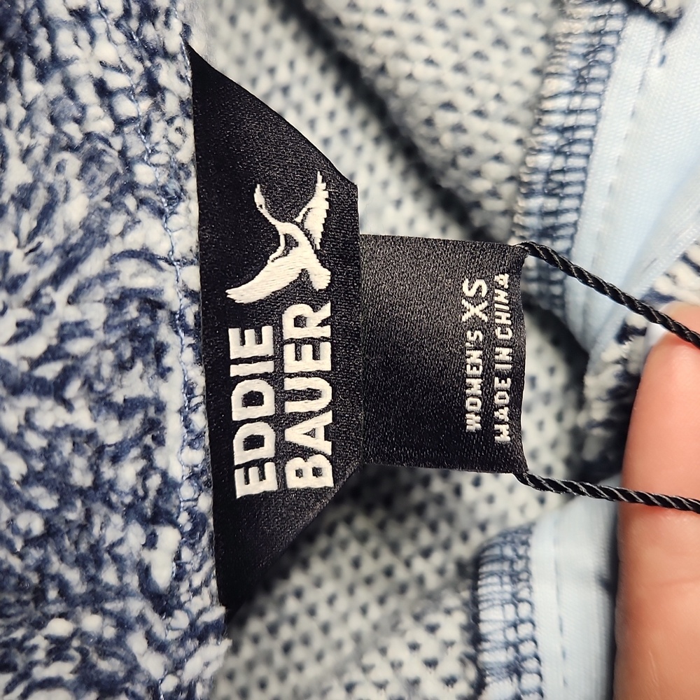 Eddie Bauer Women’s XS Fleece Snap Pullover – Light Harbor Blue – MSRP $74.99 - Picture 9 of 12